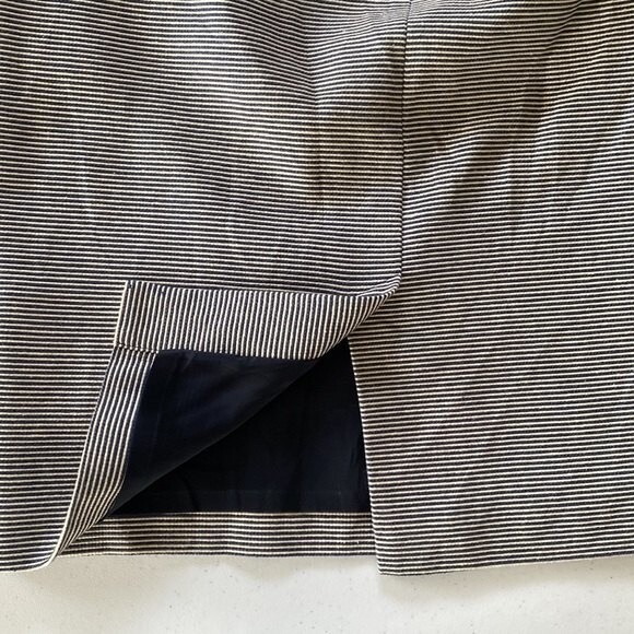 Talbots Pin Striped Lined Pencil Skirt Cotton Blend Office Careerwear Neutral - Picture 4 of 10